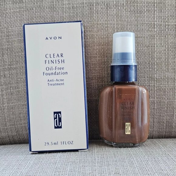 Avon Other - Avon Clear Finish Foundation Make Up Oil Free Anti Acne Treatment Tousted Brown